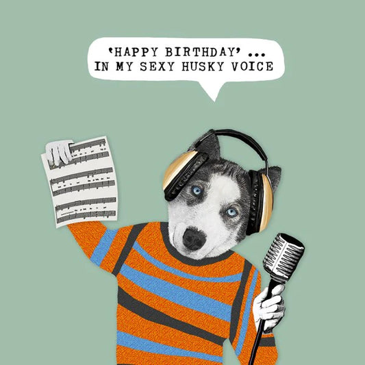 Sexy Husky verjaardagskaart