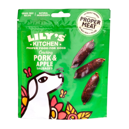 Cracking pork and apple sausages  Lily’s Kitchen 70 gr